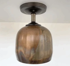 DOME BURNISHED COPPER Ceiling Light Rustic Farmhouse -The Lamp Goods 12 fdb1a975 b639 4f3b 8aa5 5a0cd07eed29
