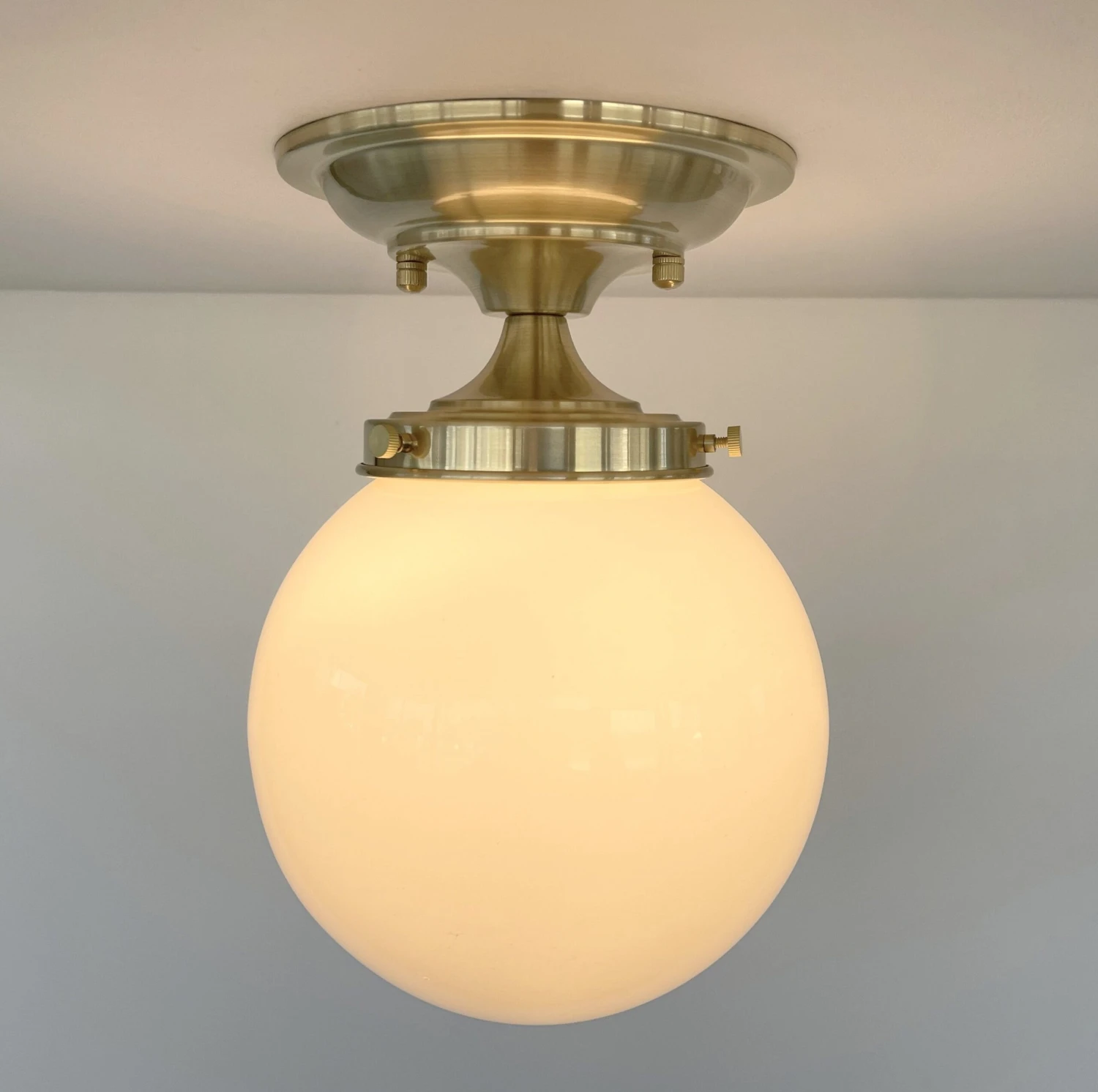 BRASS Modern Ceiling Light Schoolhouse Flush Mount 4 BRASS Modern Ceiling Light Schoolhouse Flush Mount - Image 2