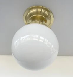 BRASS Modern Ceiling Light Schoolhouse Flush Mount 10 BRASS Modern Ceiling Light Schoolhouse Flush Mount -The Lamp Goods 67c1cec109254f9e443a67cb