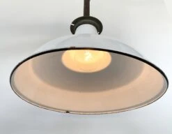 Large ORIGINAL FARM BARN White Enamel Pendant Light -The Lamp Goods AuthenticEnamelFarmhousePendantLight 15