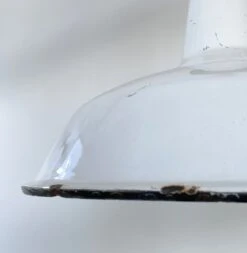 Large ORIGINAL FARM BARN White Enamel Pendant Light -The Lamp Goods AuthenticEnamelFarmhousePendantLight 7