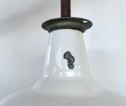 Large ORIGINAL FARM BARN White Enamel Pendant Light -The Lamp Goods AuthenticEnamelFarmhousePendantLight 9