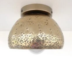 MODERN BRASS Ceiling Light Or Wall Sconce Lighting Fixture -The Lamp Goods BrassAgedGoldFlushMountCeilingLightorWallSconce 1