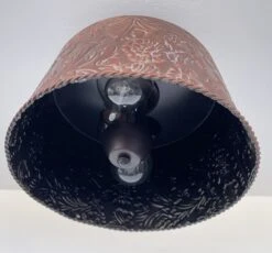 Copper Bronze Embossed Drum Ceiling Light 19 Copper Bronze Embossed Drum Ceiling Light -The Lamp Goods BronzeCopperOrnateCeilingLight 4