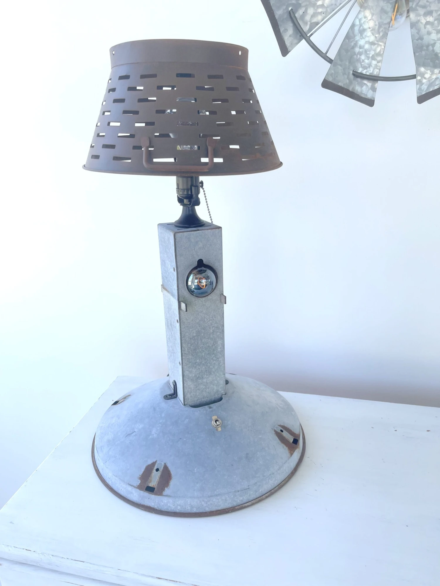 Original Antique Chicken Feeder Tall Farm Table Lamp 4 Original Antique Chicken Feeder Tall Farm Table Lamp - Image 2