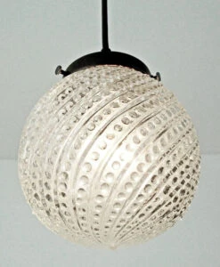 Gorgeous Hobnail Swirl Glass Pendant Light -The Lamp Goods CLEAR glass pendant light hobnail