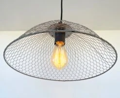 Chicken Wire Farmhouse Pendant Light -The Lamp Goods Chicken Wire Dome Pendant Light Fixture Farmhouse 7