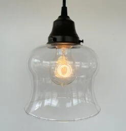 BELL Clear Glass Pendant Light -The Lamp Goods ClearLargeBellPendantLight 4