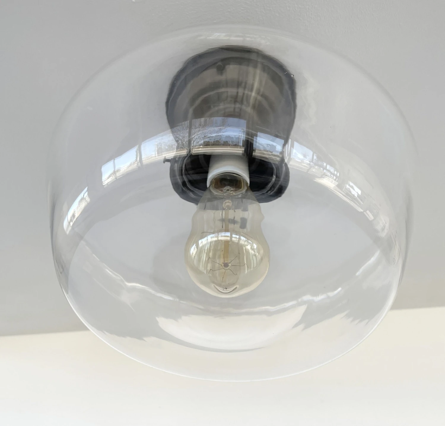 Large Schoolhouse Clear Glass Ceiling Light 8 Large Schoolhouse Clear Glass Ceiling Light - Image 6