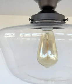 Large Schoolhouse Clear Glass Ceiling Light 15 Large Schoolhouse Clear Glass Ceiling Light -The Lamp Goods ClearSchoolhouseLargeCeilingLightFixture 4
