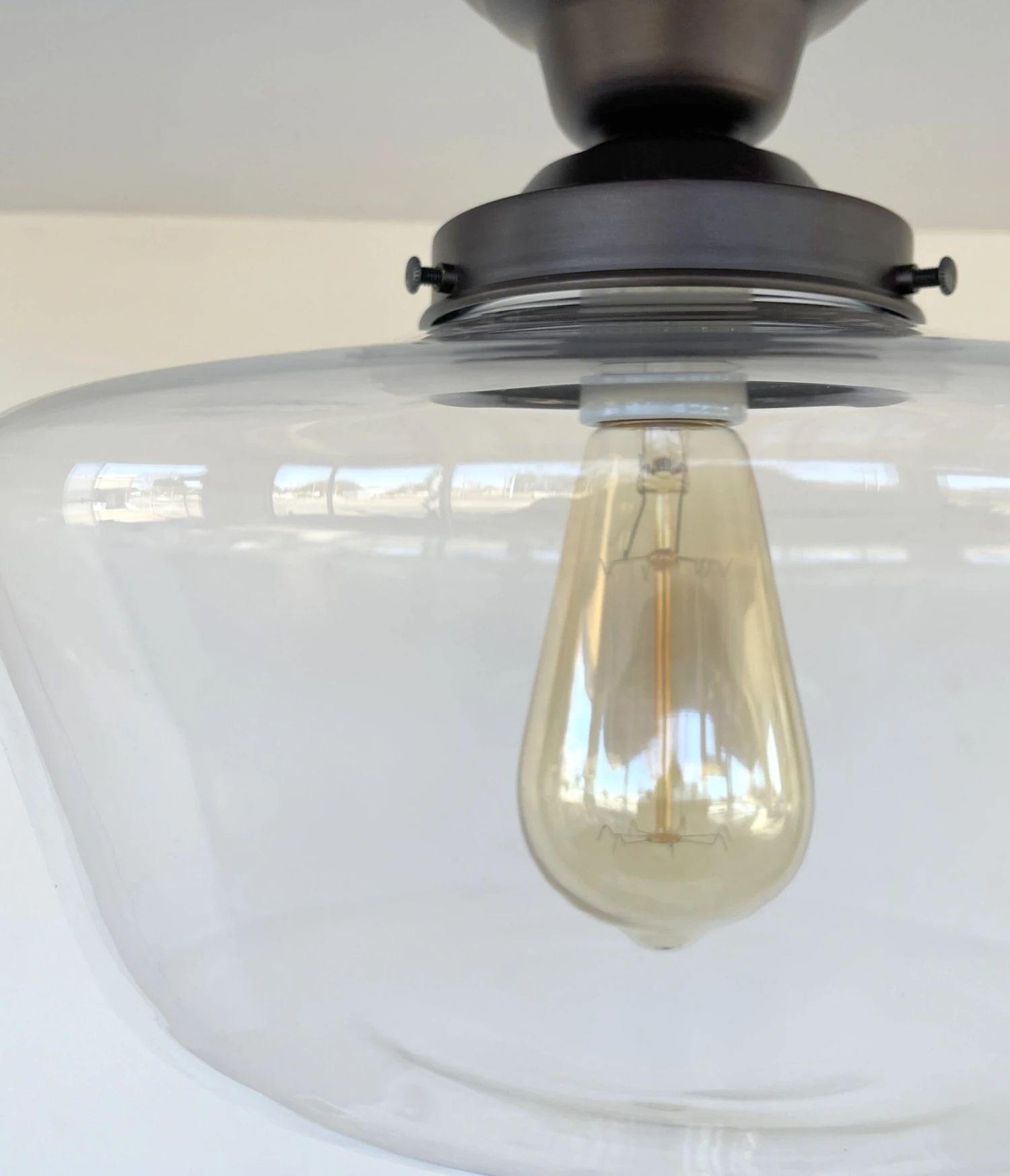 Large Schoolhouse Clear Glass Ceiling Light 9 Large Schoolhouse Clear Glass Ceiling Light - Image 7