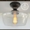 Large Schoolhouse Clear Glass Ceiling Light -The Lamp Goods ClearSchoolhouseLargeCeilingLightFixturesemi