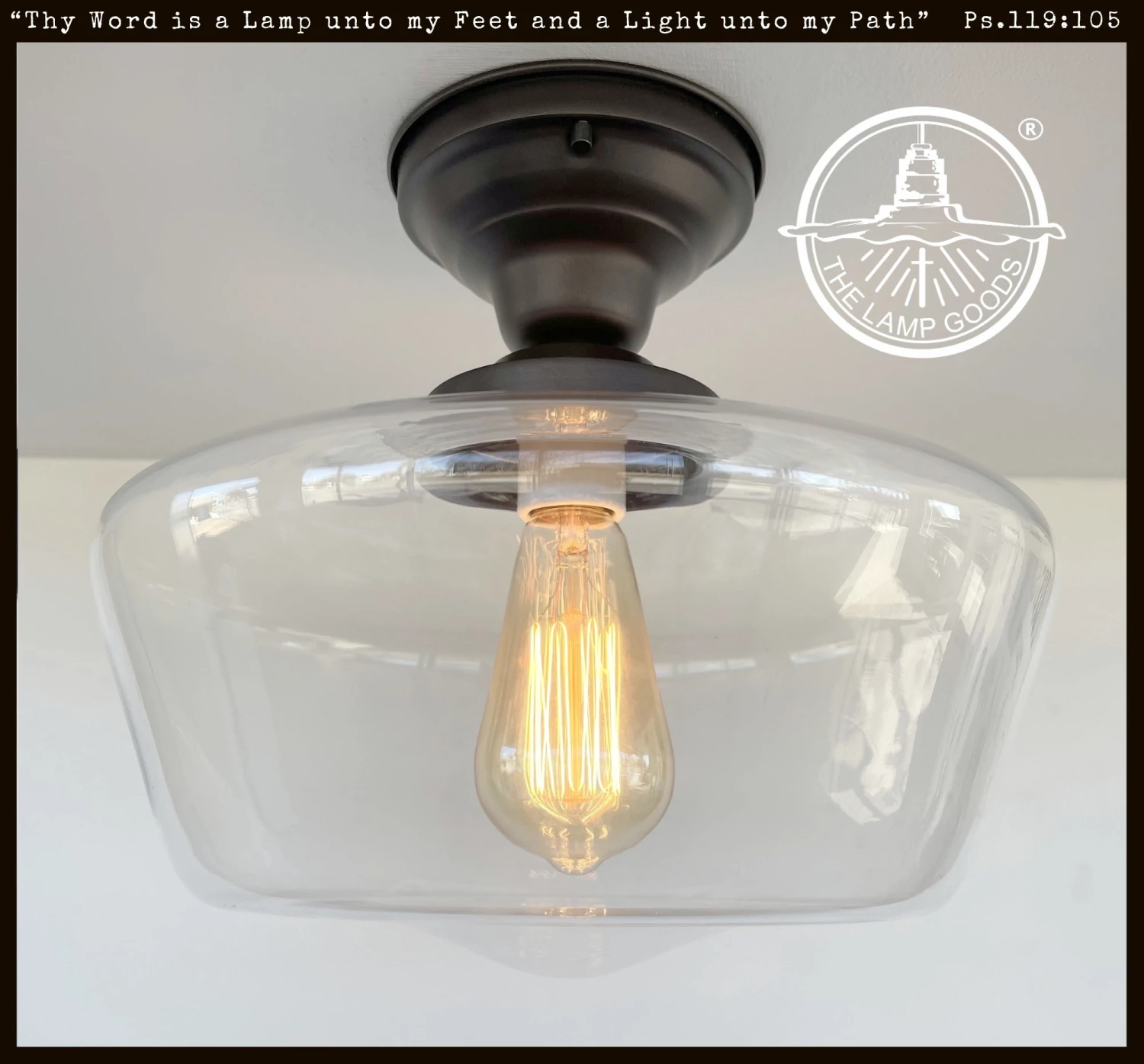 Large Schoolhouse Clear Glass Ceiling Light 3 Large Schoolhouse Clear Glass Ceiling Light