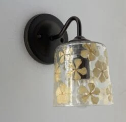 WHIMSICAL Pressed Floral Glass Wall Sconce Light 18 WHIMSICAL Pressed Floral Glass Wall Sconce Light -The Lamp Goods Daisypressedflowercutewallsconcelightfixture 6
