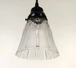 Antique Diamond 1960's Frost PENDANT Light -The Lamp Goods DiamondFrost ClearPendant 1