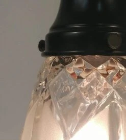 Antique Diamond 1960's Frost PENDANT Light -The Lamp Goods DiamondFrost ClearPendant 3