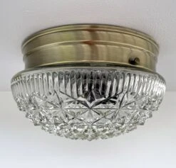 MID-CENTURY 1960's DIAMOND Ceiling Light -The Lamp Goods DiamondRegencyMidCenturyClearDomeceilinglight 2 5f22c18d 921e 4334 8514 c58e8e4838d8