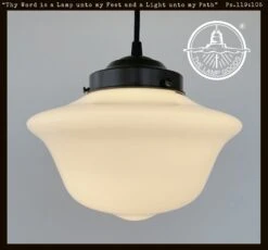 STYLISH MODERN SCHOOLHOUSE 1930s Globe Pendant Light