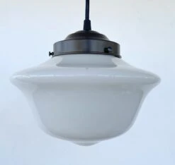 STYLISH MODERN SCHOOLHOUSE 1930s Globe Pendant Light 17 STYLISH MODERN SCHOOLHOUSE 1930s Globe Pendant Light -The Lamp Goods ElegantSchoolhousePendantLightFixture 2