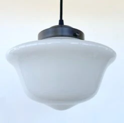 STYLISH MODERN SCHOOLHOUSE 1930s Globe Pendant Light 18 STYLISH MODERN SCHOOLHOUSE 1930s Globe Pendant Light -The Lamp Goods ElegantSchoolhousePendantLightFixture 3