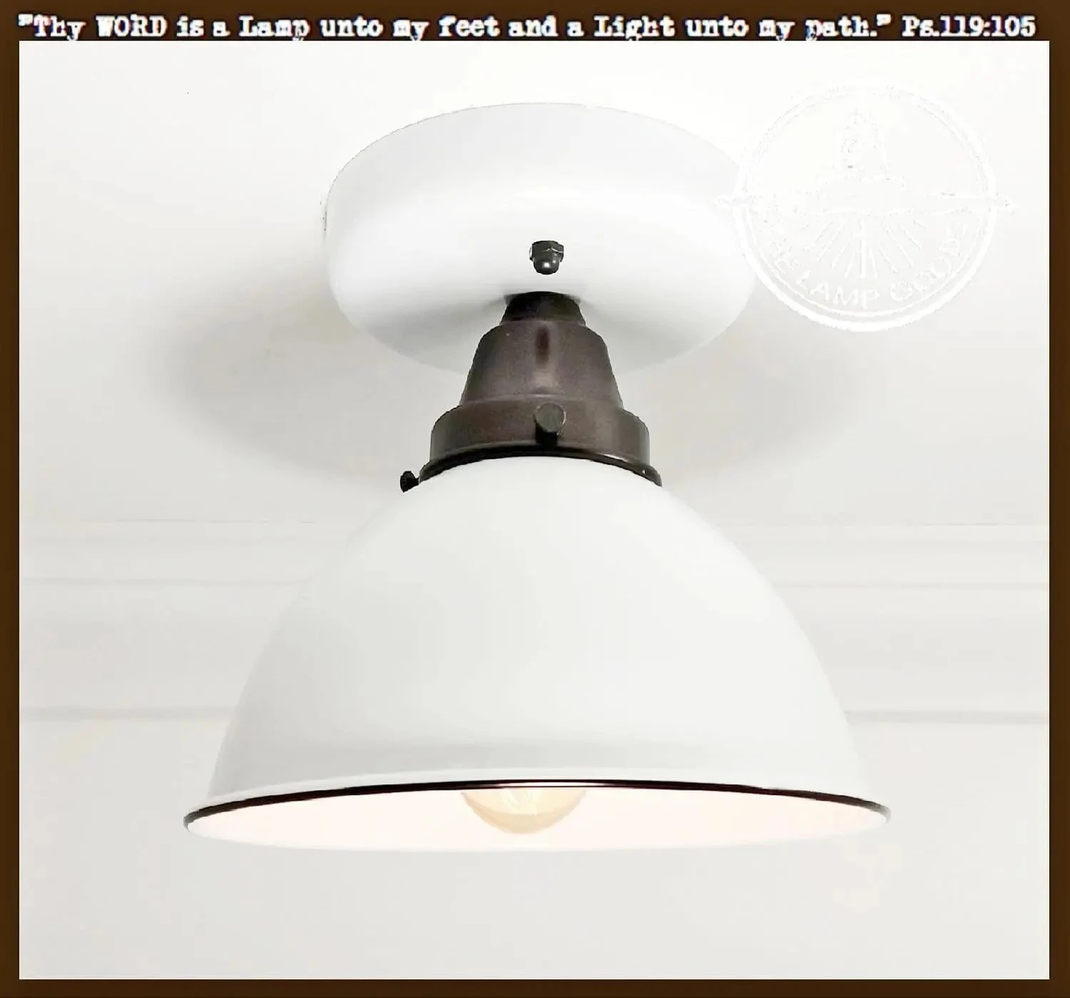 Modern Farmhouse Ceiling Light Of White Enamel 3 Modern Farmhouse Ceiling Light Of White Enamel