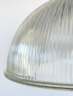 Antique Glass 1960's Factory Holophane Pendant Light -The Lamp Goods FACTORYHolophaneLargependant 5