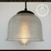 Factory Holophane Vintage Shade 1 Factory Holophane Vintage Shade -The Lamp Goods FactoryHolophaneDomeDrumGlassPendantLight