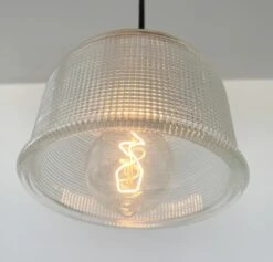 Factory Holophane Vintage Shade -The Lamp Goods FactoryHolophaneDomeDrumGlassPendantLightGrid 1