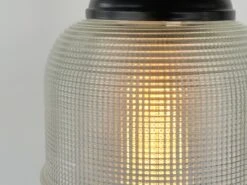 Factory Holophane Vintage Shade -The Lamp Goods FactoryHolophaneDomeDrumGlassPendantLightGrid 6