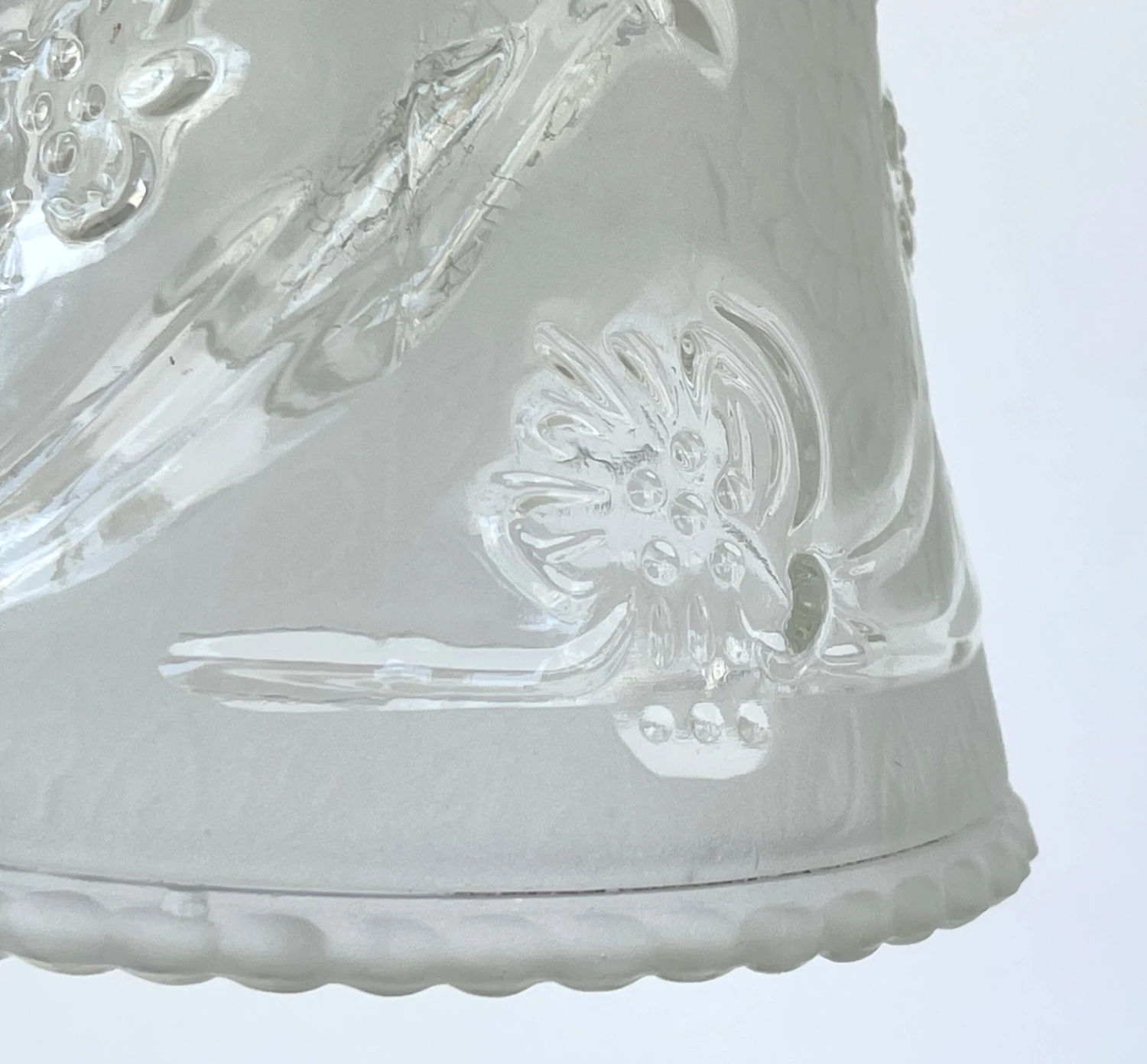 Vintage 1960's Frost & Clear PENDANT Light 8 Vintage 1960's Frost & Clear PENDANT Light - Image 6