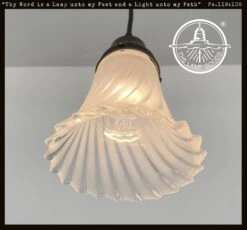 Vintage Frosted Spiral Pendant Light