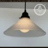 Modern Holophane PENDANT Light - Frosted -The Lamp Goods FrostedHolophaneConePendantLightFixtureModern