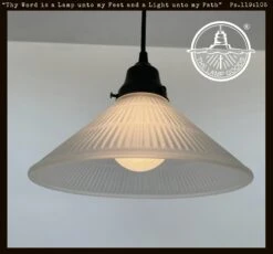 Modern Holophane PENDANT Light - Frosted