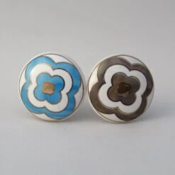 Grey + Gold Clover Knob(Grey Gold Clover Knob) -The Lamp Goods Grey Gold Clover Knob 4