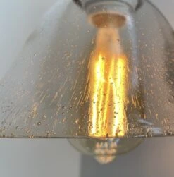 HEAVY SEEDED Antique Glass 1960's Shade Wall SCONCE -The Lamp Goods HEAVYSEEDEDVintageShadeWallSconce 12