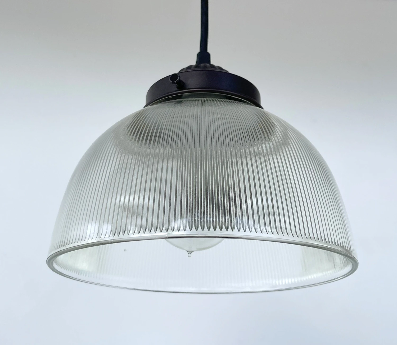 Antique 1960's Factory Holophane Chandelier Light 9 Antique 1960's Factory Holophane Chandelier Light - Image 7