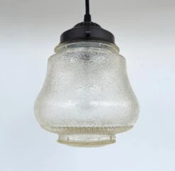 Amber Antique 1960's Glass PENDANT Light -The Lamp Goods IMG 0357