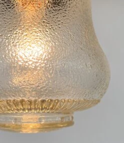 Amber Antique 1960's Glass PENDANT Light -The Lamp Goods IMG 0360