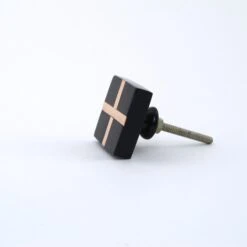 Black And Copper Mod Knob(Black And Gold Modern Square Knob) -The Lamp Goods IMG 0528
