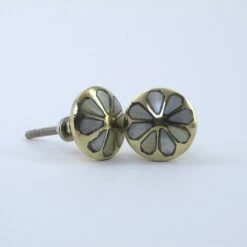 Mother Of Pearl Daisy Knob(Copy Of Mother Of Pearl Alice Knob) -The Lamp Goods IMG 0565