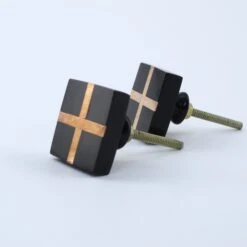 Black And Copper Mod Knob(Black And Gold Modern Square Knob) -The Lamp Goods IMG 0585