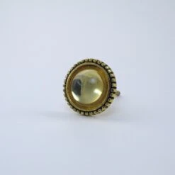 Yellow Gold + Glass Mirror Knob(Copy Of Gold Glass Mirror Knob)