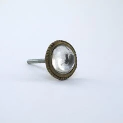 Petite Metal Mirror Knob(Petite Gold Glass Mirror Knob) -The Lamp Goods IMG 0729