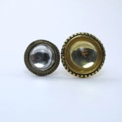 Petite Metal Mirror Knob(Petite Gold Glass Mirror Knob) -The Lamp Goods IMG 0731