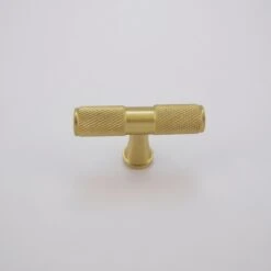 Knurled Brass T-Bar + Handles(Knurled T Bar Brass Matte Black Handles 1) -The Lamp Goods IMG 1043