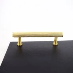 Knurled Brass T-Bar + Handles(Knurled T Bar Brass Matte Black Handles 1) -The Lamp Goods IMG 1384