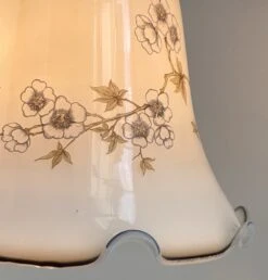 Antique PRINTED FLORAL 1960's Wall Sconce Lighting -The Lamp Goods IMG 2694
