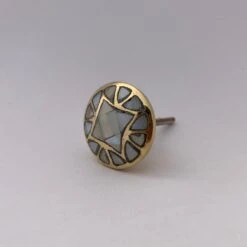 Diamond Mother Of Pearl Knob(Golden Mother Of Pearl Cabinet Knobs And Pulls) -The Lamp Goods IMG 4715