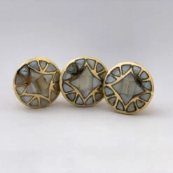 Diamond Mother Of Pearl Knob(Golden Mother Of Pearl Cabinet Knobs And Pulls) -The Lamp Goods IMG 4719