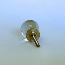 Beach Glass - Clear(Beach Glass Clear Cabinet Knobs And Pulls) -The Lamp Goods IMG 5828